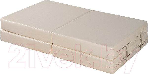 Изображение товара Гимнастический мат KMS sport Складной №11 1x1x0.1м (бежевый)