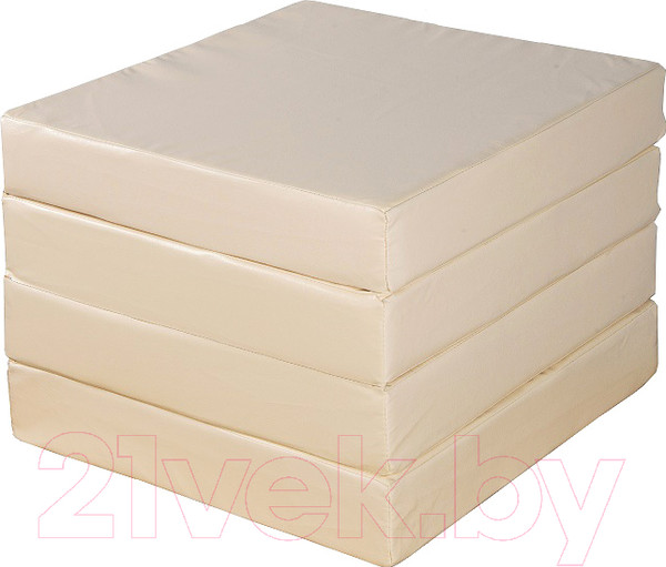 Изображение товара Гимнастический мат KMS sport Складной №11 1x1x0.1м (бежевый)