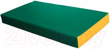 Изображение товара Гимнастический мат KMS sport №1 1x0.5x0.1м (зеленый/желтый)
