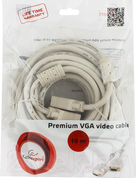 Изображение товара Кабель Cablexpert CC-PPVGA-10M (белый)