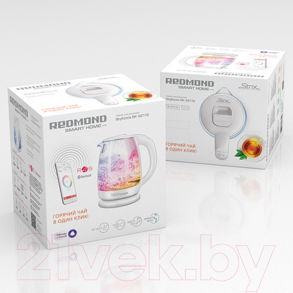 Изображение товара Электрочайник Redmond SkyKettle RK-G211S (белый)