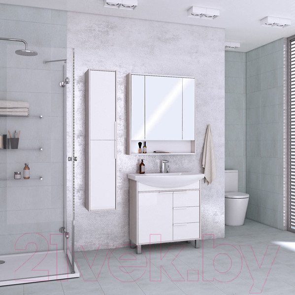 Изображение товара Шкаф с зеркалом для ванной Акватон Рико 80 (1A215302RIB90)