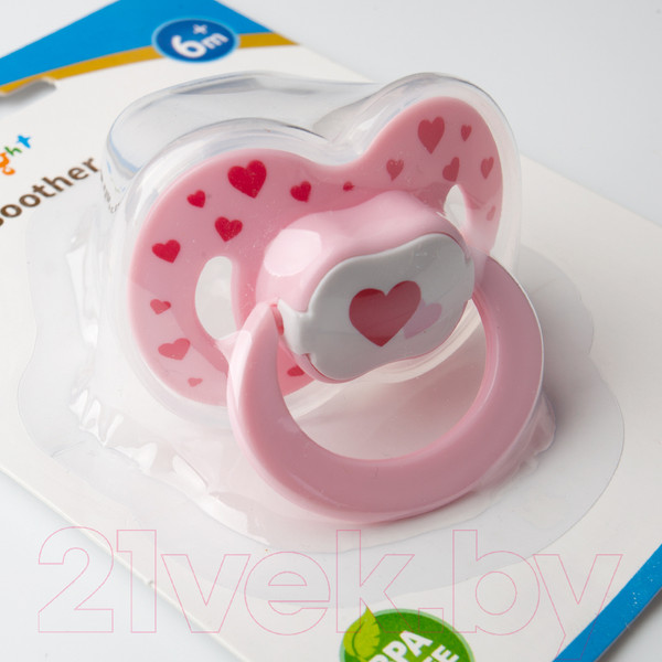 Изображение товара Пустышка Sun Delight Силиконовая ортодонтическая 6-36 мес / 31020 (розовый)