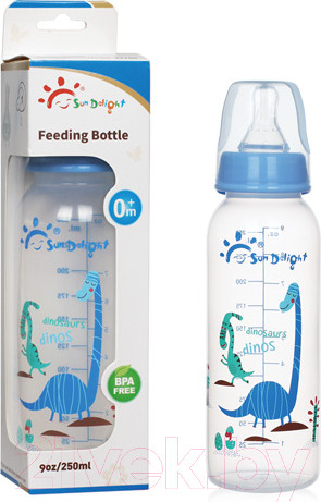 Изображение товара Бутылочка для кормления Sun Delight Стандартная / 31755 (250мл, синий)