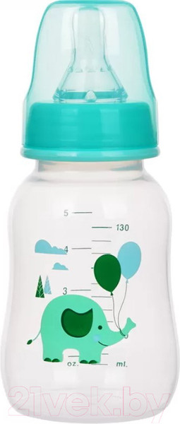 Изображение товара Бутылочка для кормления Sun Delight Выпуклая / 31157 (130мл, зеленый)
