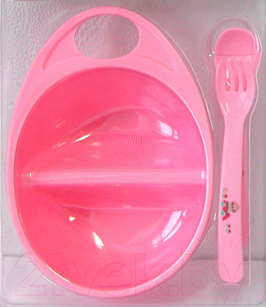 Изображение товара Набор посуды для кормления Sun Delight 33010 (розовый)