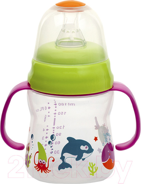 Изображение товара Поильник Sun Delight 33935 с 2 разными насадками (зеленый)