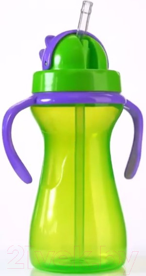 Изображение товара Поильник Sun Delight 33936 с трубочкой (290мл, зеленый)