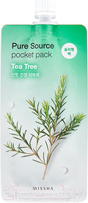 Изображение товара Маска для лица гелевая Missha Pure Source Pocket Pack Tea Tree ночная (10мл)