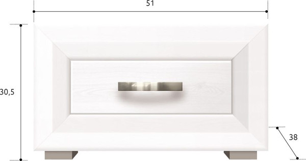 Изображение товара Прикроватная тумба Black Red White Malta B136-KOM1S (лиственница сибирская/орех лион)