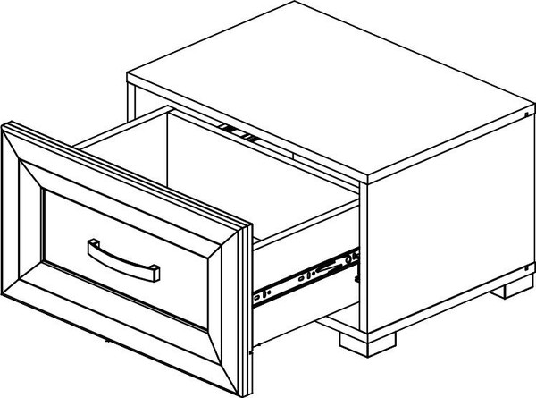 Изображение товара Прикроватная тумба Black Red White Malta B136-KOM1S (лиственница сибирская/орех лион)