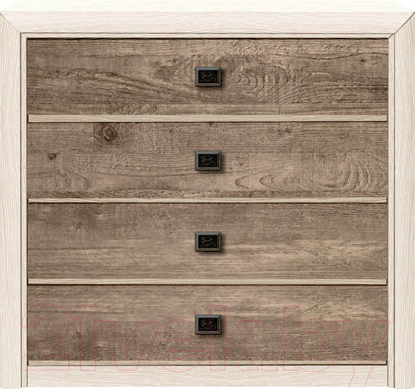 Изображение товара Комод Black Red White Коен KOM4S (ясень снежный/сосна натуральная)