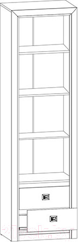 Изображение товара Шкаф-пенал Black Red White Коен REG1D2S (ясень снежный/сосна натуральная)