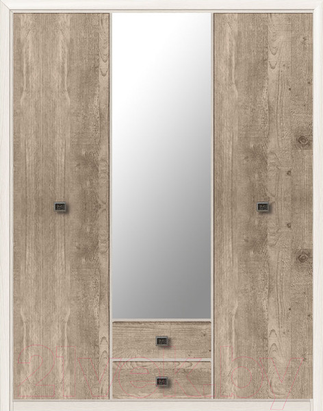 Изображение товара Шкаф Black Red White Коен SZF3D2S (ясень снежный/сосна натуральная)