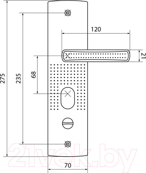 Изображение товара Ручка дверная Аллюр РН-А222-1-L