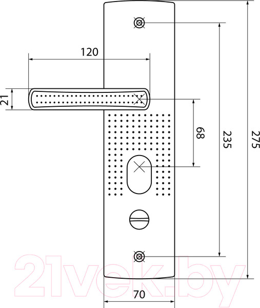 Изображение товара Ручка дверная Аллюр РН-А222-1-R