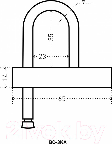 Изображение товара Замок навесной Аллюр ВС-3КА D7