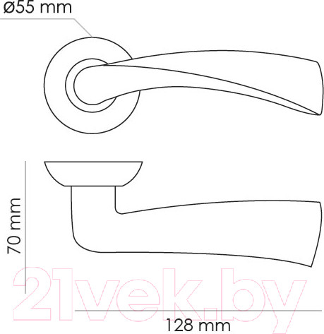 Изображение товара Ручка дверная Rucetti RAP 1 AB