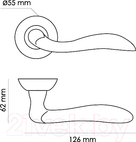 Изображение товара Ручка дверная Rucetti RAP 10 AB