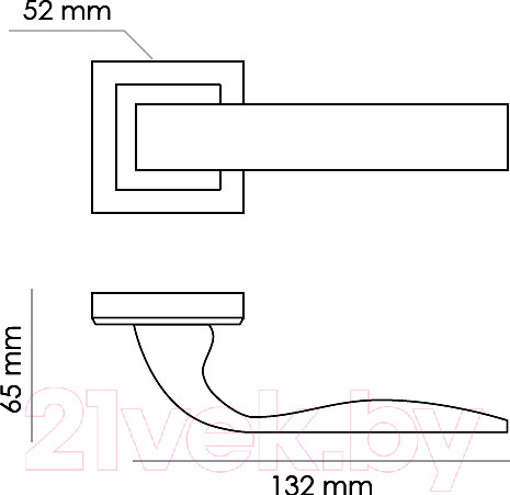 Изображение товара Ручка дверная Rucetti RAP 15-S SN/CP