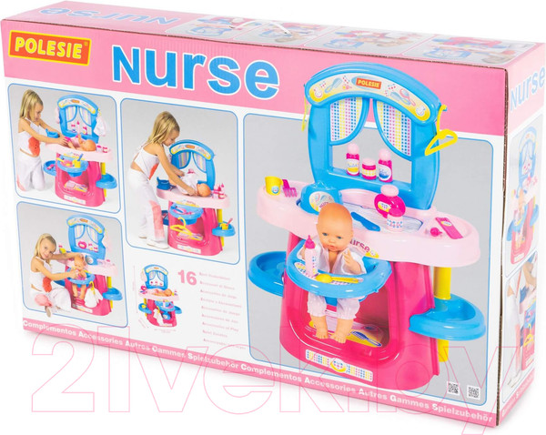 Изображение товара Пупс с аксессуарами Полесье Няня / 0124 (в коробке)