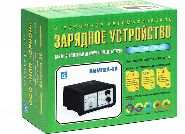 Изображение товара Зарядное устройство для аккумулятора Вымпел 20
