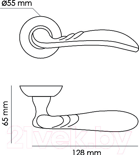 Изображение товара Ручка дверная Rucetti RAP 9 AB