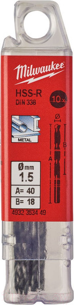 Изображение товара Набор сверл Milwaukee HSS-R 4932363449