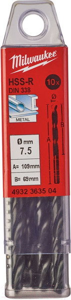 Изображение товара Набор сверл Milwaukee HSS-R 4932363509