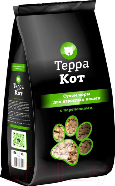 Изображение товара Сухой корм для кошек ТерраКот С перепелками TRK008 (2кг)