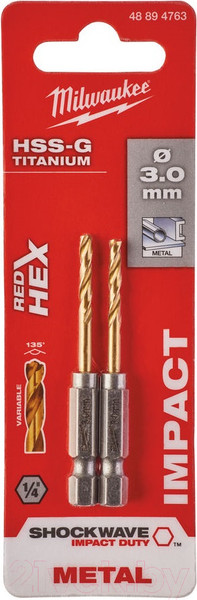 Изображение товара Набор сверл Milwaukee HSS-G Ti 48894763