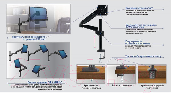 Изображение товара Кронштейн для телевизора Kromax Office-11 (черный)