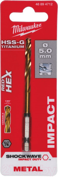 Изображение товара Сверло Milwaukee HSS-G Ti 48894712