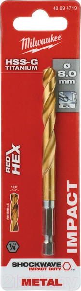 Изображение товара Сверло Milwaukee HSS-G Ti48894719