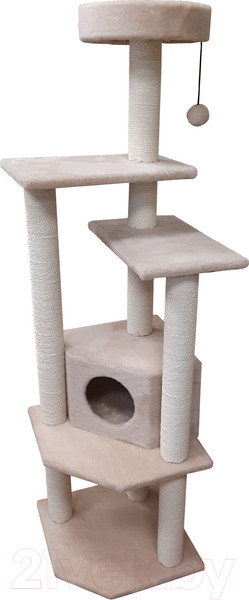 Изображение товара Комплекс для кошек Cat House Торнадо (хлопок бежевый)