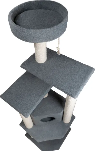 Изображение товара Комплекс для кошек Cat House Торнадо (хлопок серый)