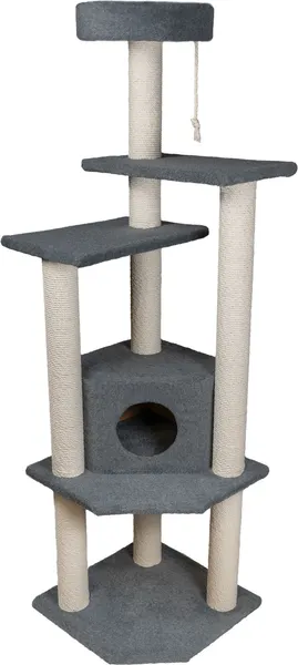 Изображение товара Комплекс для кошек Cat House Торнадо (хлопок серый)