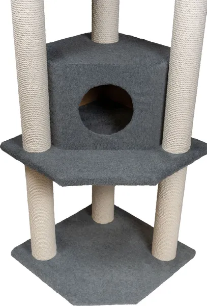 Изображение товара Комплекс для кошек Cat House Торнадо (хлопок серый)