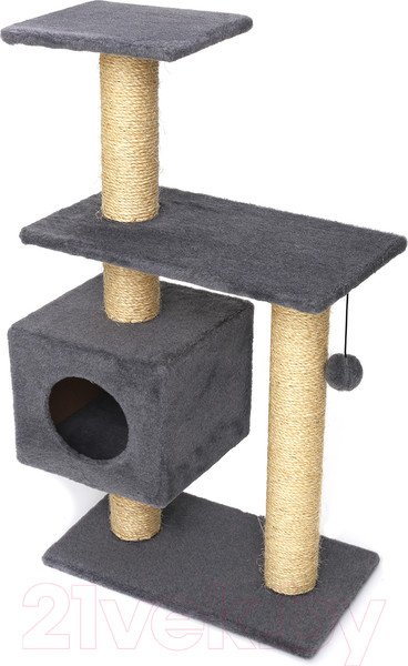 Изображение товара Комплекс для кошек Cat House Буран 1.06 (сизаль серый)