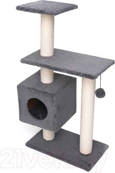 Изображение товара Комплекс для кошек Cat House Буран 1.06 (хлопок серый)