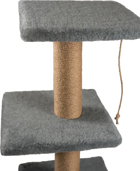 Изображение товара Комплекс для кошек Cat House С двумя полками 1.0 (джут серый)