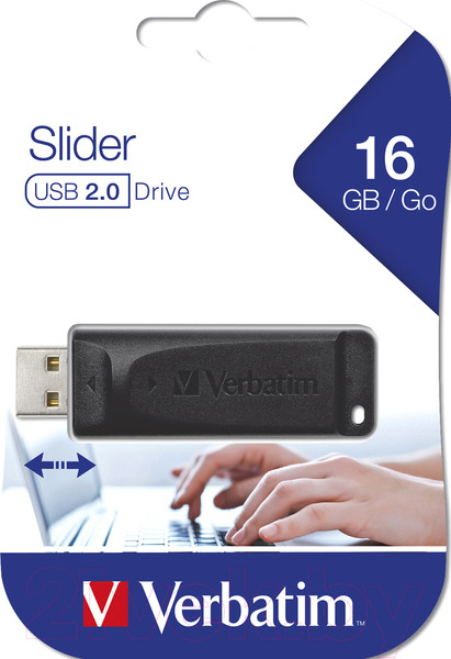 Изображение товара USB flash накопитель Verbatim Store 'n' Go Slider 16GB (98696)