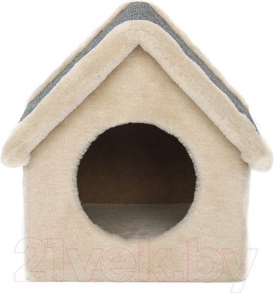 Изображение товара Домик-когтеточка Cat House Будка 0.38 (бежевый)
