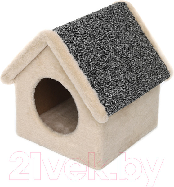 Изображение товара Домик-когтеточка Cat House Будка 0.38 (бежевый)