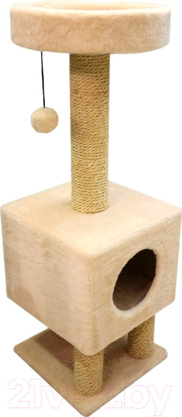 Изображение товара Комплекс для кошек Cat House На ножках 1.05 (сизаль бежевый)
