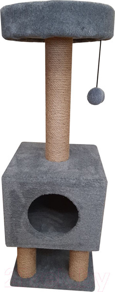 Изображение товара Комплекс для кошек Cat House На ножках 1.05 (джут серый)