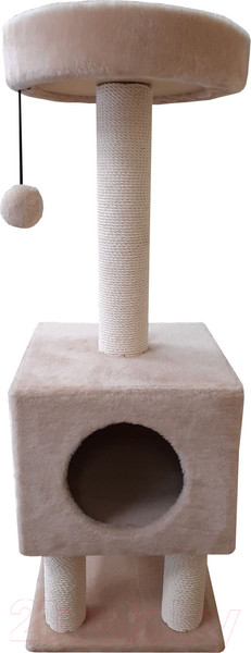 Изображение товара Комплекс для кошек Cat House На ножках 1.05 (хлопок бежевый)