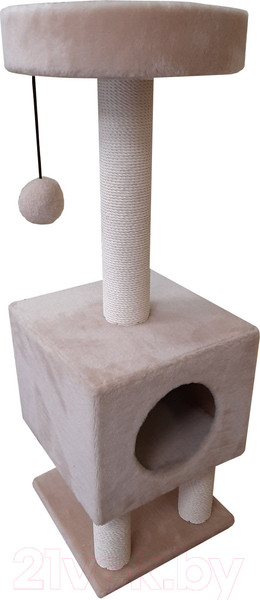Изображение товара Комплекс для кошек Cat House На ножках 1.05 (хлопок бежевый)