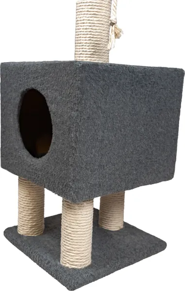 Изображение товара Комплекс для кошек Cat House На ножках 1.05 (хлопок серый)