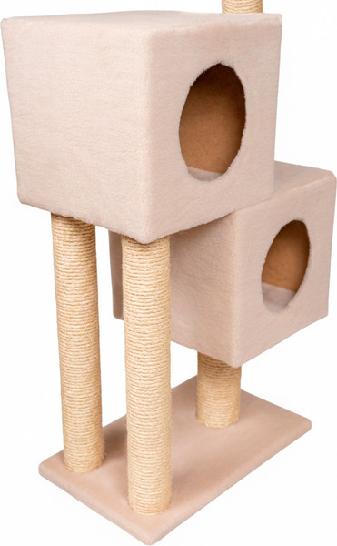 Изображение товара Комплекс для кошек Cat House Двойной домик 1.27 (сизаль бежевый)